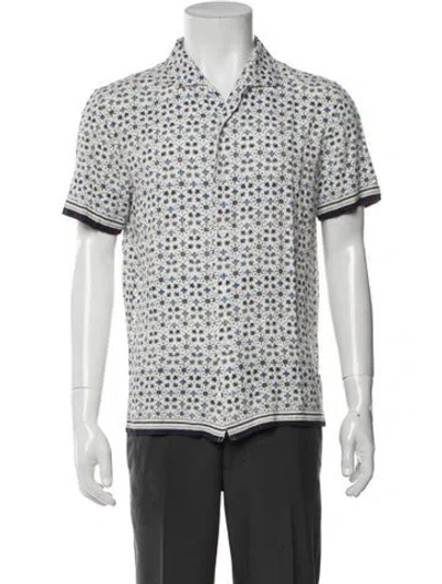 Pre-owned Orlebar Brown Floral Print Short Sleeve Shirt In Multicolor