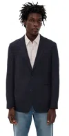 Orlebar Brown Garret Linen Blazer Night Iris In Blue