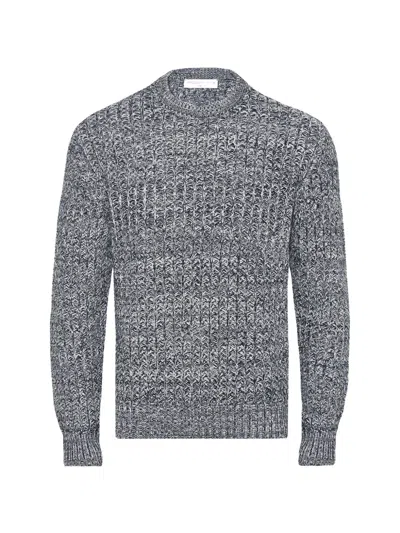 Orlebar Brown Gideon Crochet-knit Sweater In Gray