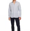 Orlebar Brown Giles Linen Shirt In Navy/white In Brown