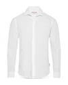 Orlebar Brown Giles Linen Textured Tailored Fit Button Down Shirt In White