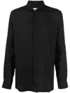 Orlebar Brown Giles Long-sleeve Linen Shirt In Black