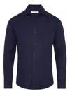 Orlebar Brown Giles Long-sleeve Linen Shirt In Blue
