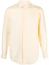 Orlebar Brown Long-sleeve Linen Shirt In Yellow