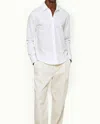 Orlebar Brown Giles Pique Shirt In White In White