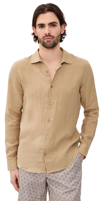 Orlebar Brown Giles Stitched Top Biscuit In Brown