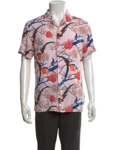 Pre-owned Orlebar Brown Graphic Print Short Sleeve Shirt In Multicolor
