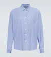 Orlebar Brown Hemd Grass Bog Aus Baumwolle In Midnight Navy/white