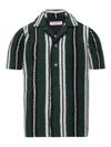 Orlebar Brown Criffith Camp-collar Striped Cotton-blend Terry Shirt In Multi