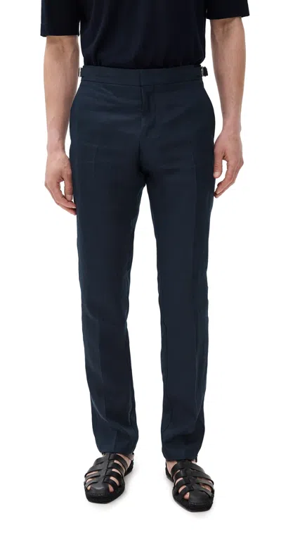 Orlebar Brown Griffon Italian Linen Pants Night Iris
