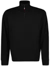 Orlebar Brown Half-zip Funnel-neck Sweater In Black