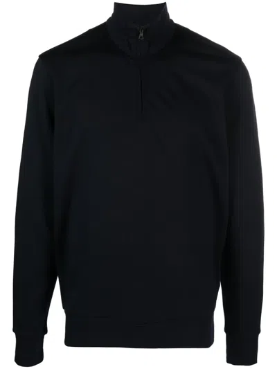 Orlebar Brown Half-zip Wool Jumper In Grey
