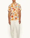 Orlebar Brown Hibbert Oshibana Shirt In White Sand In Multi