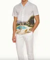 Orlebar Brown Hibbert Photographic Print Classic Shirt In Kaufman Cocktail In Multi
