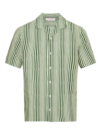Orlebar Brown Hibbert Striped Bowling Shirt