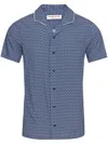Orlebar Brown Hibbert Perez Camp-collar Printed Lyocell Shirt In Blau