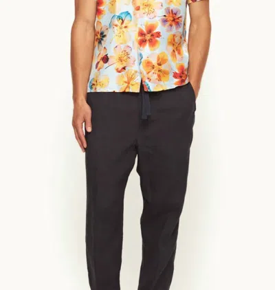 Orlebar Brown Hibbert Silk Shirt In Spring Water Blue In Multi