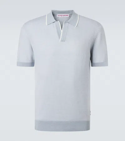 Orlebar Brown Horton Contrast Tipping Polo In Blue