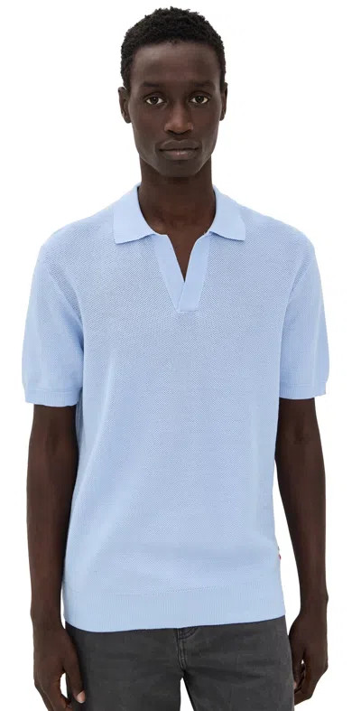 Orlebar Brown Horton Pique Polo Springwater Blue