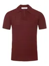 Orlebar Brown Horton Polo Shirt Bordeaux In Gray