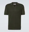 Orlebar Brown Mens Dark Herbal Green Horton 2-tone Jacquard Silk And Cotton Polo Shirt Xl In Green