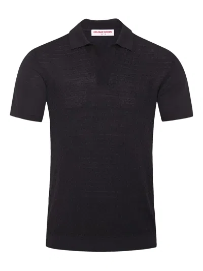 Orlebar Brown Horton Silk-cotton-blend T-shirt In Black