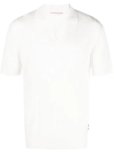 Orlebar Brown Horton Split-neck Polo Shirt In Neutrals