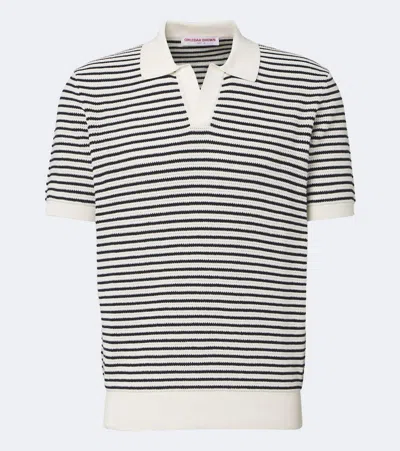 Orlebar Brown Horton Striped Cotton Polo Shirt In Multi
