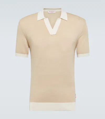 Orlebar Brown Horton Short-sleeved Polo Shirt In White Sand Biscuit