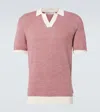 Orlebar Brown Horton Wool And Cotton Polo Sweater In Red