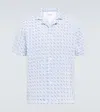 Orlebar Brown Howell Cotton Terry Bowling Shirt In Blue