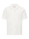 Orlebar Brown Howell Camp-collar Ribbed Organic Cotton Shirt In White
