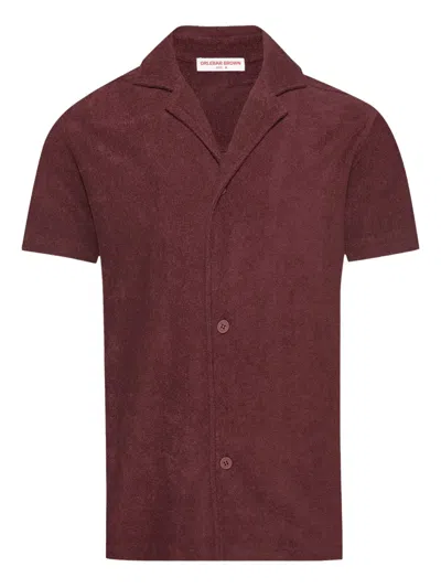 Orlebar Brown Howell Short-sleeve Shirt In Red