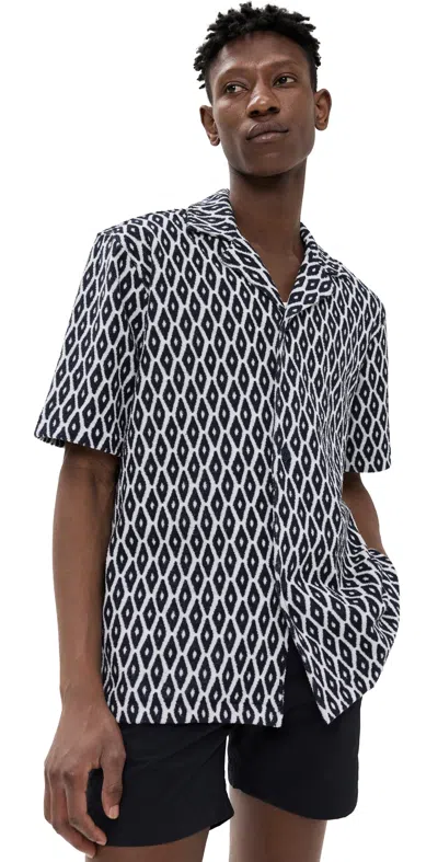 Orlebar Brown Howell Terazzo Terry Shirt Night Iris