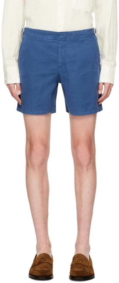 Orlebar Brown Indigo Bulldog Shorts In Deep Indigo