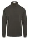 Orlebar Brown Isar Graphite Merino Half-zip Sweater In Gray