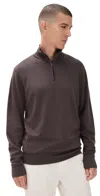 Orlebar Brown Isar Graphite Merino Sweatshirt Morel Brown In Brown