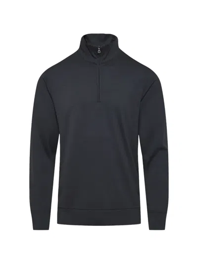 Orlebar Brown Isar Quarter-zip Merino-wool Sweatshirt In Blue