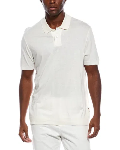 Orlebar Brown Jarrett Knit Polo Shirt In White