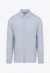 Orlebar Brown Justin Long-sleeved Shirt In Sky Blue