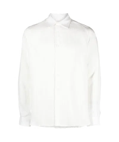Orlebar Brown Justin Pointed-collar Linen Shirt In White