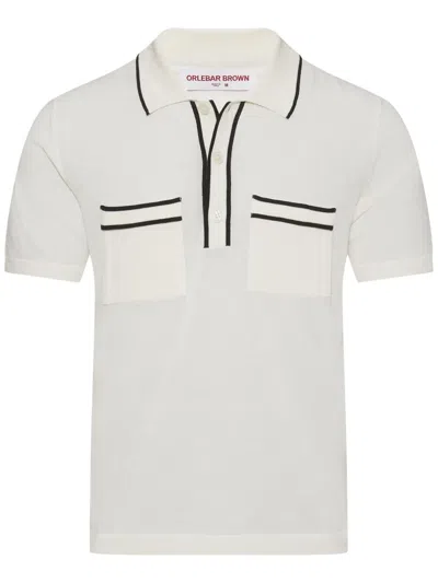 Orlebar Brown Keeling Polo Shirt In White