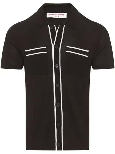 Orlebar Brown Keeling Shirt In Black