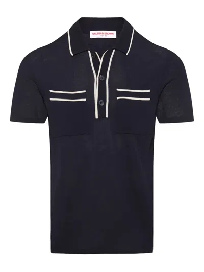 Orlebar Brown Keeling Short-sleeve Polo Shirt In Blue
