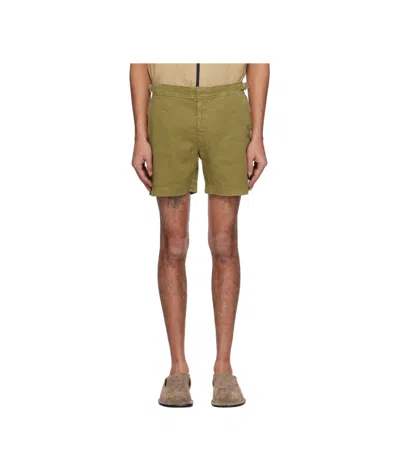 Orlebar Brown Khaki Bulldog Garment Dye Shorts In Brown