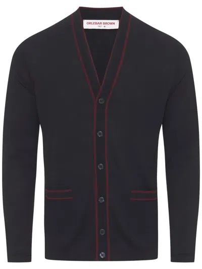Orlebar Brown Kinglet Cardigan In Blue