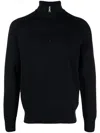 Orlebar Brown Lennard Zip-up Merino-wool Jumper In Blue