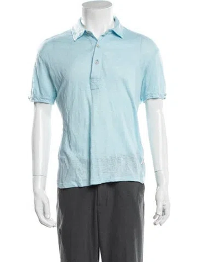 Pre-owned Orlebar Brown Linen Collar Polo Shirt In Green