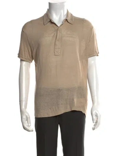 Pre-owned Orlebar Brown Linen Collar Polo Shirt In Neutrals