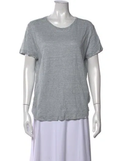 Pre-owned Orlebar Brown Linen Crew Neck T-shirt In Grey